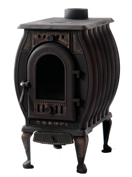 Печь отопительная СИБИРЬ чугунная с варочной поверхностью (120 м.куб.)
