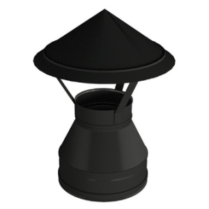 Оголовок d = 150/250 мм с зонтом (Н+Н)  ВУЛКАН (RAL черный) АКЦИЯ 22% Оголовок d = 150/250 мм с зонтом (Н+Н)  ВУЛКАН (RAL черный) АКЦИЯ 22%