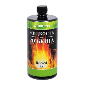 Жидкость для розжига 1,0 л углеводородная ULTRA HOT POT Жидкость для розжига 1,0 л углеводородная ULTRA HOT POT