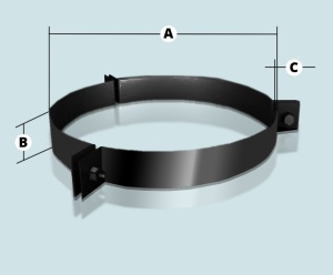 Хомут под растяжки d = 200 мм  AGNI  ЭМАЛИРОВАННЫЙ Хомут под растяжки d = 200 мм  AGNI  ЭМАЛИРОВАННЫЙ