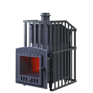 Печь-каменка чугунная ГРОЗА-УРАГАН 18(П)2 С дверца ПАНОРАМА в сетке (18 м.куб) Печь-каменка чугунная ГРОЗА-УРАГАН 18(П)2 С дверца ПАНОРАМА в сетке (18 м.куб)