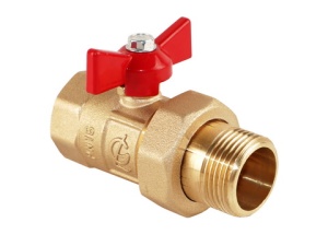 Кран шаровой DN-20 ПРАКТИК 132 с накидной гайкой бабочка ГАЛЛОП