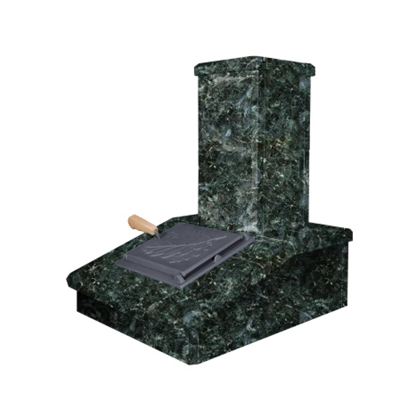 Облицовка на трубу для печей АВАНГАРД 35 / 40  КЛАССИКА СЕРПЕНТИНИТ (115*540)  (2 яруса) под шибер