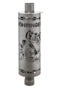 Регистр-теплообменник d = 115 мм 2,8 литров L = 1000 мм со встроенным шибером в кожухе ШАЙКА-ЛЕЙКА