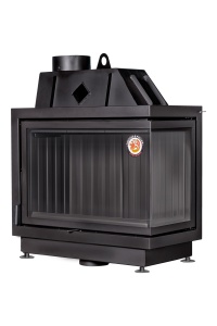 Топка АЛЬФА  800RB d = 200 мм два стекла левая с черным шамотом ((15 кВт) Экокамин (ТА800RB)