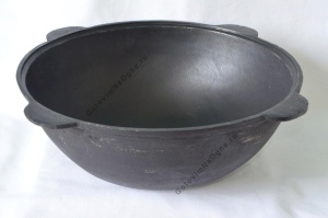 Казан чугунный 30л узбекский без крышки круглое дно Казан чугунный 30л узбекский без крышки круглое дно