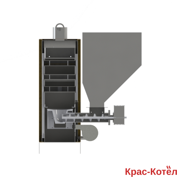 Котел VULKAN UNI 27 кВт автоматический (уголь, пеллеты) бункер 290 л универсальный