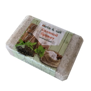 Соляной брикет для бани и сауны, ЗЕЛЕНЫЙ ЧАЙ (16)
