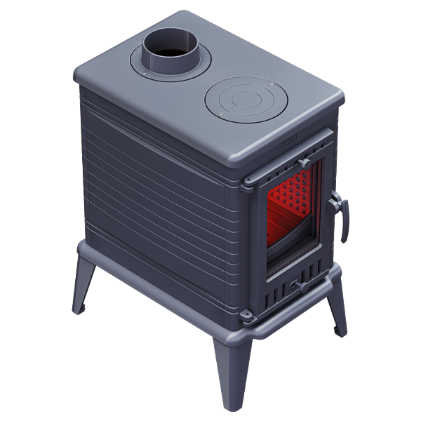 Печь отопительная GRAND 14 чугунная с варочной поверхностью (140 м.куб.)