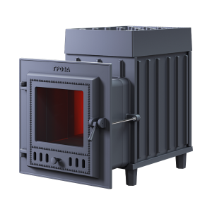 Печь-каменка чугунная ГРОЗА 24М дверца со стеклом (24 м.куб) Печь-каменка чугунная ГРОЗА 24М дверца со стеклом (24 м.куб)