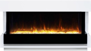 Портал Cube 50 белый с черным для электроочага Astra 50 (RoyalFlame)