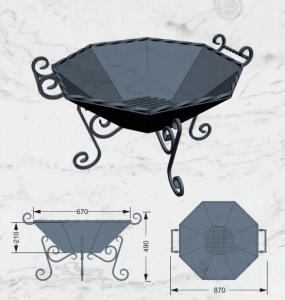 Чаша костровая восьмиугольная НМК Чаша костровая восьмиугольная НМК