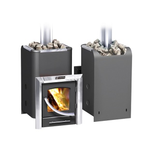 Печь-каменка ЕРМАК 20 - ПС дверца ПАНОРАМА Классика (10 - 24 м.куб)