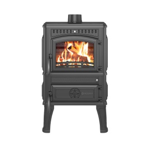 Печь-камин ЧУГУННЫЙ LV-12S  антрацит 13 кВт (250 м.куб) (2)