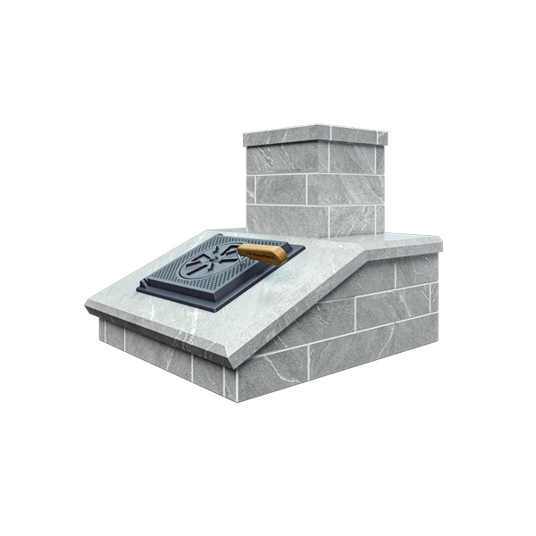 Облицовка на трубу для печей GFS ЗК 25  КЛАССИКА/ПРЕЗИДЕНТ КИРПИЧ ТАЛЬКОХЛОРИТ  (1 ярус) под шибер