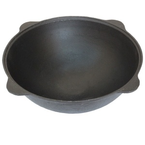 Казан чугунный 40л без крышки круглое дно БЛМЗ