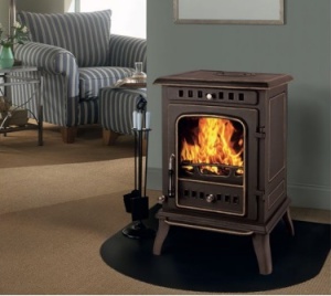 Печь-камин ERIK чугунная патина медь d = 140 мм (10 кВт) Печь-камин ERIK чугунная патина медь d = 140 мм (10 кВт)