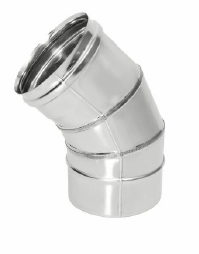 Колено 45 градусов d = 150 мм ТИС (0,8 ММ) (430 СТАНДАРТ) Колено 45 градусов d = 150 мм ТИС (0,8 ММ) (430 СТАНДАРТ)