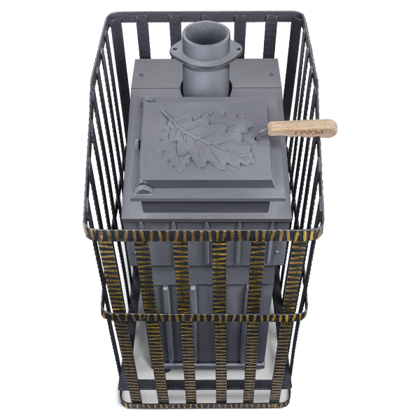 Печь-каменка чугунная ГРОЗА-УРАГАН 24МС дверца со стеклом в сетке (24 м.куб) Печь-каменка чугунная ГРОЗА-УРАГАН 24МС дверца со стеклом в сетке (24 м.куб)