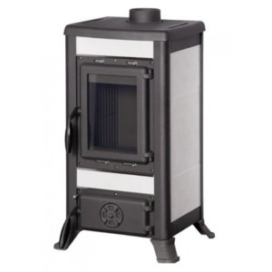 Печь-камин KLEMENS l чугунная белый d = 120 мм ( 8 кВт ) Печь-камин KLEMENS l чугунная белый d = 120 мм ( 8 кВт )