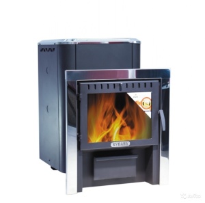 Печь-каменка КУБАНЬ с дверцей со стеклом (12 - 24 м.куб)