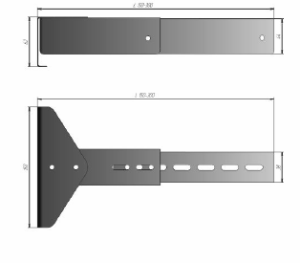Кронштейн универсальный телескопический 380 - 700 мм (штанга регулируемая)  (9) Кронштейн универсальный телескопический 380 - 700 мм (штанга регулируемая)  (9)