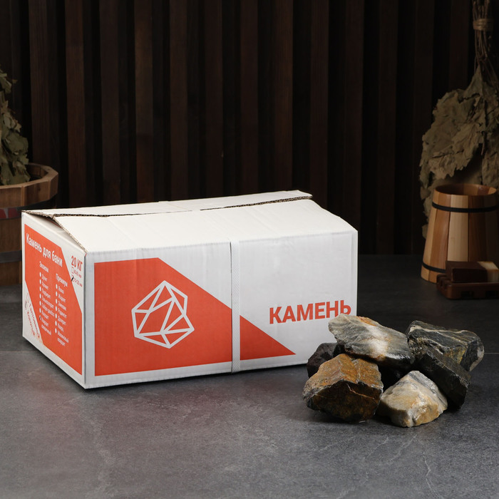 Камень КВАРЦИТ ЕЖЕВИЧНЫЙ (для бань и саун) колотый 20 кг*