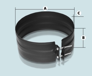 Хомут обжимной d = 150 мм AGNI  ЭМАЛИРОВАННЫЙ Хомут обжимной d = 150 мм AGNI  ЭМАЛИРОВАННЫЙ