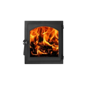 Дверца топочная ДТГ- 8ВС ОНЕГО-2 со стеклом крашеная RLK 6210 (ПР: 290 х 325 мм) ЛИТКОМ