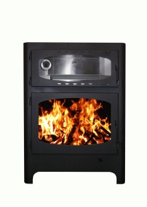 Печь-камин БАВАРИЯ ЭКО, с чугунной плитой и духовкой (РК 179)