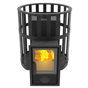 Печь-каменка ВИКИНГ 15 дверца Д-2 сетчатый кожух d = 115 мм (8 - 20 м.куб.) Печь-каменка ВИКИНГ 15 дверца Д-2 сетчатый кожух d = 115 мм (8 - 20 м.куб.)