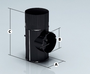 Шибер (заслонка) поворотный d = 200 мм  AGNI  ЭМАЛИРОВАННЫЙ Шибер (заслонка) поворотный d = 200 мм  AGNI  ЭМАЛИРОВАННЫЙ