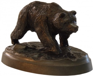 Статуэтка ХДИ-2.002  ХОЗЯИН АЛТАЙСКОЙ ТАЙГИ патина (ГБ: 125 х 85 х 75 мм) ЛИТКОМ