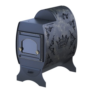 Печь отопительная МАТРЕШКА БОЛЬШАЯ 1 чугун. дверца со стеклом с вароч. повер - 8 мм(130 - 250 м.куб)