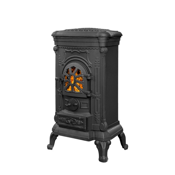 Печь-камин ЧУГУННАЯ ВЕЗУВИЙ А-07 антрацит