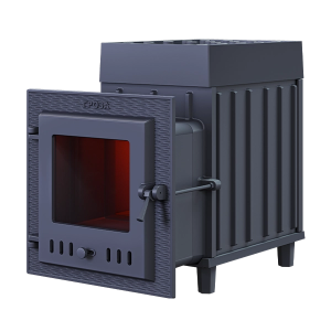 Печь-каменка чугунная ГРОЗА 18М дверца со стеклом (18 м.куб)