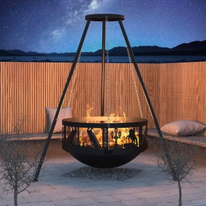 Чаша костровая чугунная на подставке  FANTASTIC АНТИК d = 700 мм ВЕЗУВИЙ