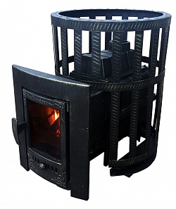 Печь-каменка чугунная ВОЕВОДА 20 дверца КАМИН сетчатый кожух (12 - 24 м.куб) Печь-каменка чугунная ВОЕВОДА 20 дверца КАМИН сетчатый кожух (12 - 24 м.куб)