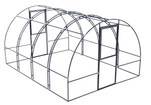 Теплица (дополнительная секция) МАРИЯ ДЕЛЮКС ПРЕМИУМ (ГР: 2,1 х 3 х 2 м)