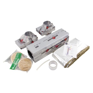 Комплект вентиляции для бани КУБАСТУ вертикальная (проход через перекрытие/кровлю) (AISI 430)