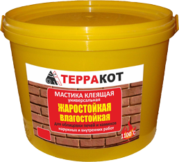 Мастика ТЕРРАКОТ жаростойкая  5 кг Мастика ТЕРРАКОТ жаростойкая  5 кг