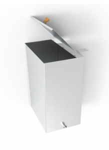 Бак навесной 50 литров 1 мм ЖАРА (500 х 480 х 190 мм, штуцер слева)