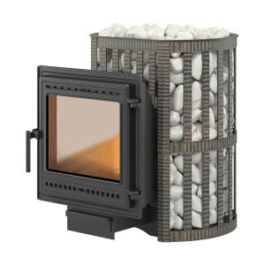 Печь-каменка  чугунная ЛЕГЕНДА КОВКА 28 дверца 505 (8 - 18 м.куб)