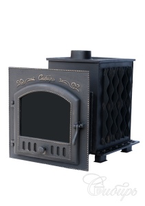 Печь-каменка СИБИРЬ-25 дверца ПАНОРАМА (ПД 545 х 545) под Т/О (левый) Печь-каменка СИБИРЬ-25 дверца ПАНОРАМА (ПД 545 х 545) под Т/О (левый)