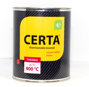 Эмаль термостойкая CERTA красно-коричневая 800 мл (+500 С)  (6/15)