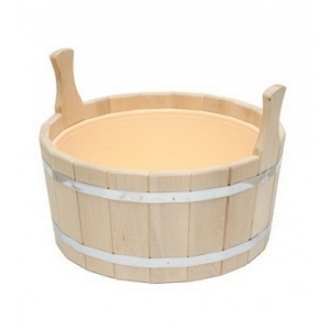 Шайка 10 л двуручная с пластиковой вставкой ЛИПА