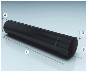Модуль трубы d = 115 мм L = 1000 мм  AGNI  ЭМАЛИРОВАННЫЙ Модуль трубы d = 115 мм L = 1000 мм  AGNI  ЭМАЛИРОВАННЫЙ