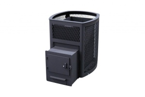 Печь-каменка КОПЕЕЧКА СЕТКА высечка с выносным топливным каналом (6 - 15 м.куб)