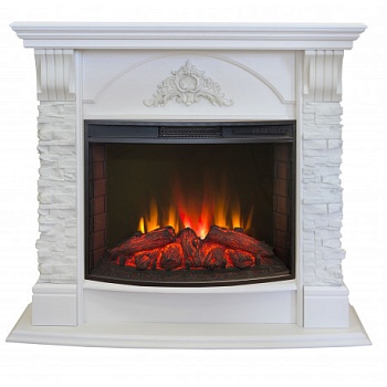 Портал Athena FS 25/25,5 WT белый дуб (WT-F612) для электроочага с 25/25,5 диагональю