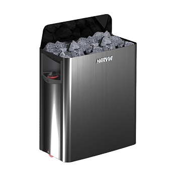 Электрокаменка HARVIA WALL SW 60 Black Steel, черная (5-8 м.куб) настенная, со встроенным ПУ
